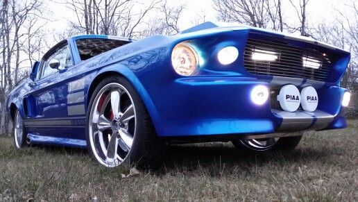 blue boss mustang